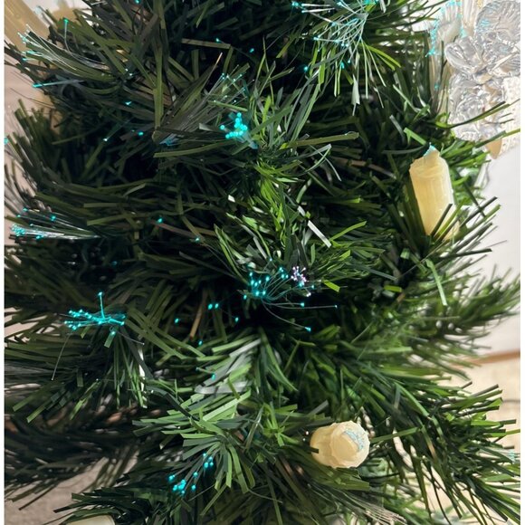 Fiber Optic Artificial Christmas Tree Angel Candle Ornaments LED Star Topper 2' - Picture 6 of 13